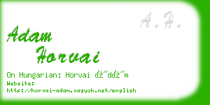 adam horvai business card
